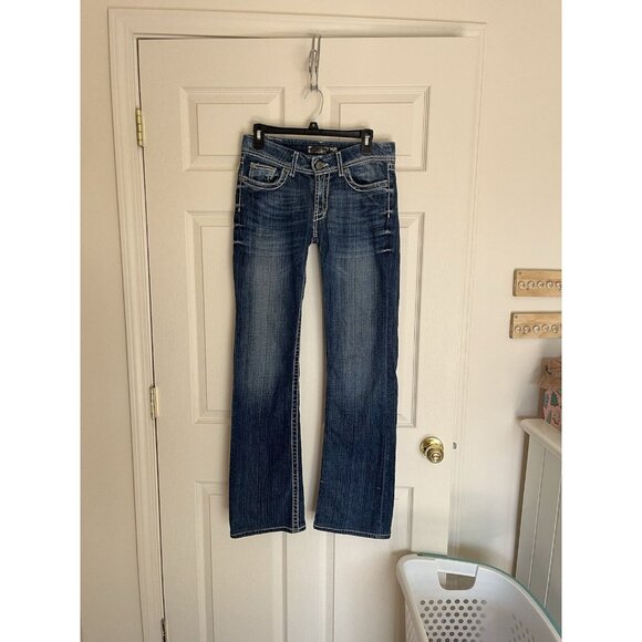 BKE Kate 28x37 Bootcut Jeans Thick Stitch Long Inseam - Picture 1 of 6